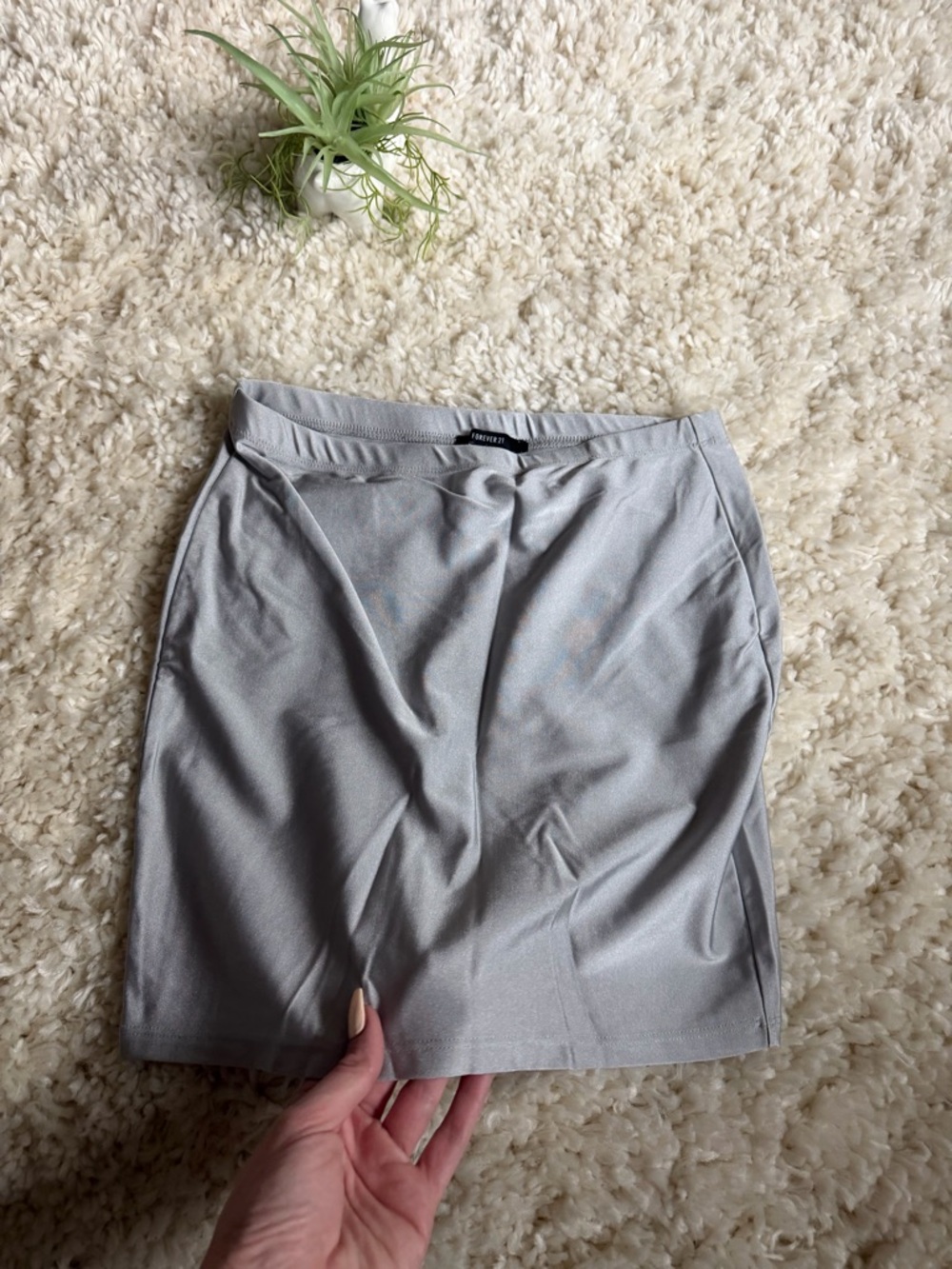 Forever 21 Light Gray super cute casual mini Mini Skirt with Simple Waistband